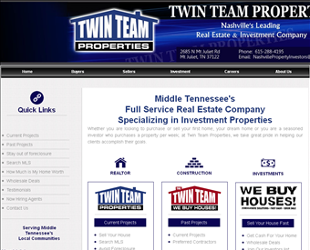 Twinteamproperties web screenshot