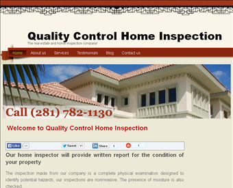 Quality Control Home Inspection web screenshot