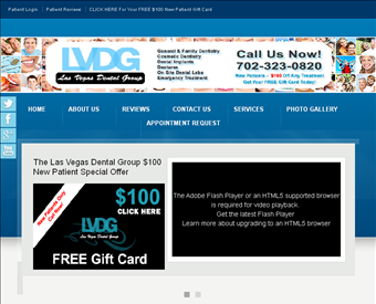 Las Vegas Dental Group web screenshot