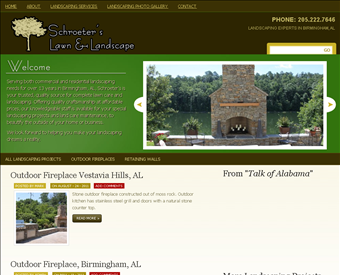 Schroeter's Lawn & Landscaping web screenshot
