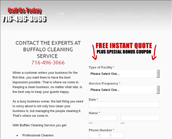 Buffalo Cleaning Service web screenshot