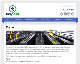 TierPoint web screenshot
