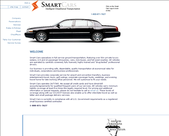 Smart Cars web screenshot