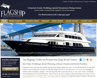 Flagship Cruises & Events web screenshot