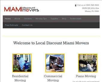 Discount Miami Movers web screenshot