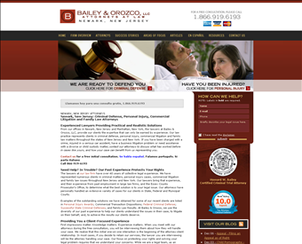 Bailey & Orozco, LLC web screenshot