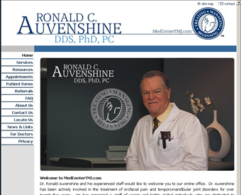 MedCenter TMJ web screenshot