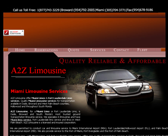 A2Z Limo web screenshot