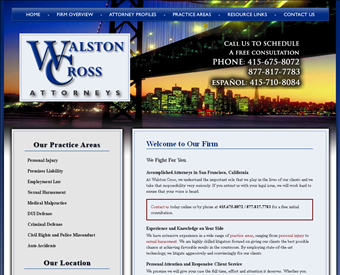 Walston Cross Attorneys web screenshot