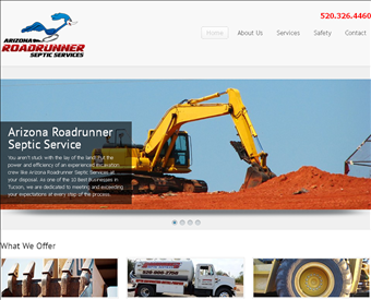 Arizona Roadrunner Septic Service web screenshot