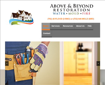Above & Beyond Restoration web screenshot