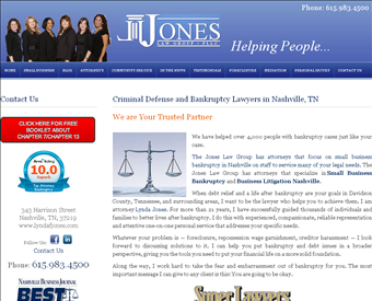 Jones Law Group, PLLC web screenshot