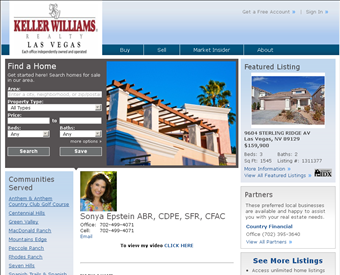 Sonya Epstein, Realtor web screenshot