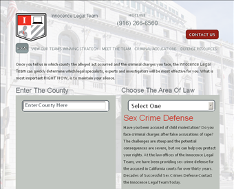 Innocence Legal Team web screenshot