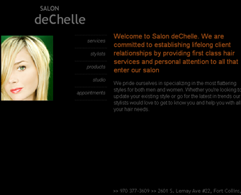 Salon De Chelle web screenshot