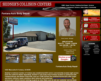 Seidner's Collision Center web screenshot