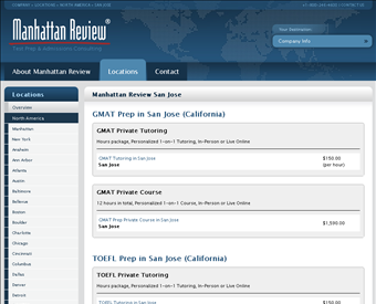 Manhattan Review GMAT GRE LSAT Prep & Admissions Consulting web screenshot