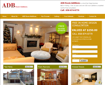 ADB Room Additions web screenshot
