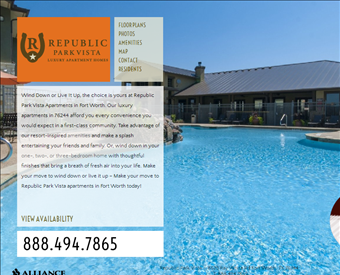 Republic Park Vista Apartments web screenshot