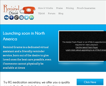 RemindGrams.com web screenshot