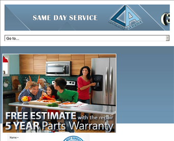 Appliance Repair Los Angeles web screenshot
