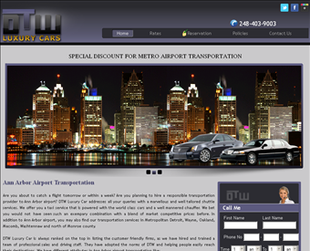 Ann arbor airport transportation web screenshot
