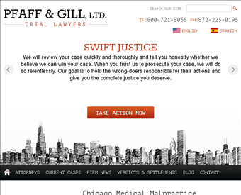 Pfaff & Gill, Ltd. web screenshot