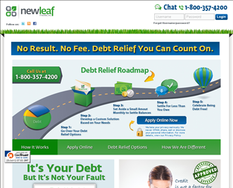 New Leaf Financial web screenshot