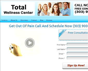 Total Wellness Center web screenshot