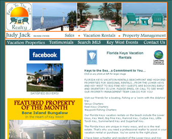 Keys to the Sea Realty web screenshot