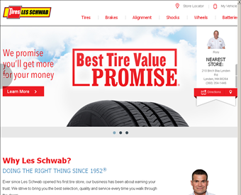 Les Schwab Tires – St Johns web screenshot