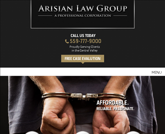 Arisian Law Group web screenshot