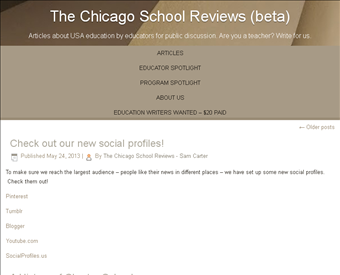 The Chicago School Reviews web screenshot