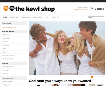 The Kewl Shop web screenshot