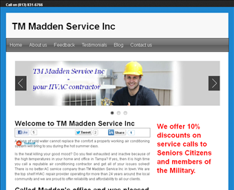 T M Madden Service Inc web screenshot