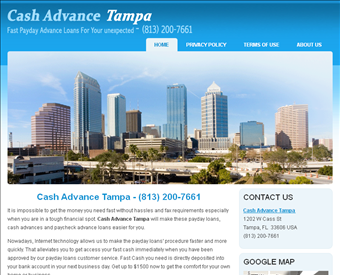 Cash Advance Tampa web screenshot