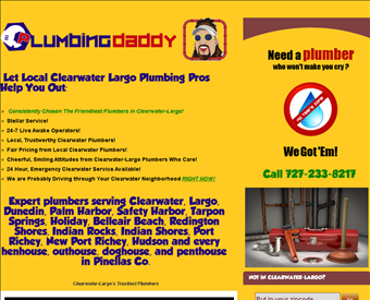 Clearwater Plumbing Daddy web screenshot