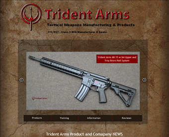 Trident Arms web screenshot