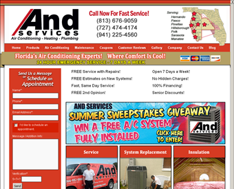 And Services web screenshot