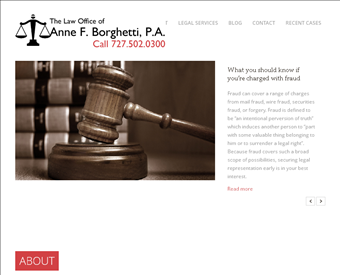 Anne F. Borghetti, PA web screenshot