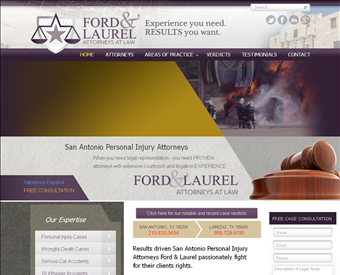 Ford and Laurel Attorneys at Law web screenshot
