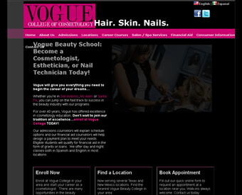 Vogue Beauty Academy web screenshot