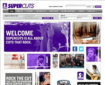 Supercuts Training Center web screenshot