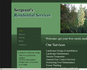 Sergeant's Residential Services web screenshot