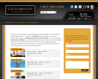 CD Clark Gold Buyers web screenshot