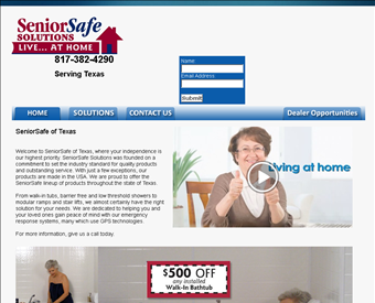 SeniorSafe of Texas web screenshot