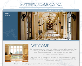 Matthew Adams Co Inc web screenshot
