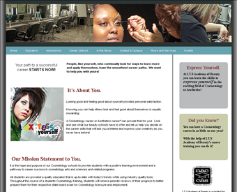 ITS Academy of Beauty web screenshot