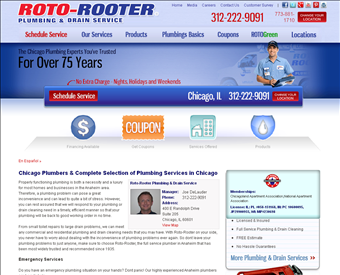 Roto-Rooter Plumbing & Drain Service web screenshot