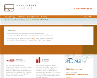 Avenue Five Institute web screenshot